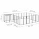 Dog Kennel Black 130.2 ft² Steel