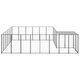 Dog Kennel Black 130.2 ft² Steel