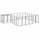 Dog Kennel Black 130.2 ft² Steel