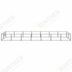 Dog Kennel Black 150.7 ft² Steel Dog Kennel Black 150.7 ft² Steel