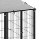 Dog Kennel Black 26 ft² Steel