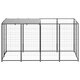 Dog Kennel Black 26 ft² Steel