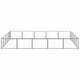 Dog Kennel Black 269.1 ft² Steel