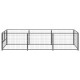 Dog Kennel Black 32.3 ft² Steel