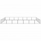 Dog Kennel Black 376.7 ft² Steel