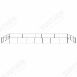 Dog Kennel Black 484.4 ft² Steel Dog Kennel Black 484.4 ft² Steel