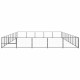 Dog Kennel Black 484.4 ft² Steel Dog Kennel Black 484.4 ft² Steel