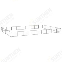 Dog Kennel Black 581.3 ft² Steel Dog Kennel Black 581.3 ft² Steel