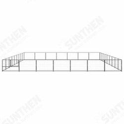 Dog Kennel Black 678.1 ft² Steel Dog Kennel Black 678.1 ft² Steel