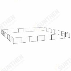 Dog Kennel Black 688.9 ft² Steel Dog Kennel Black 688.9 ft² Steel
