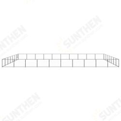 Dog Kennel Black 753.5 ft² Steel Dog Kennel Black 753.5 ft² Steel