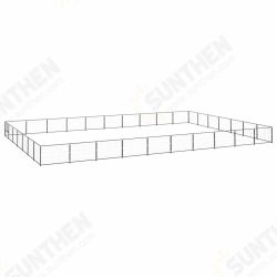 Dog Kennel Black 753.5 ft² Steel Dog Kennel Black 753.5 ft² Steel