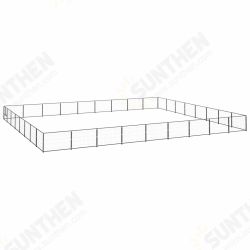 Dog Kennel Black 775 ft² Steel Dog Kennel Black 775 ft² Steel