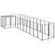 Dog Kennel Black 78.1 ft² Steel