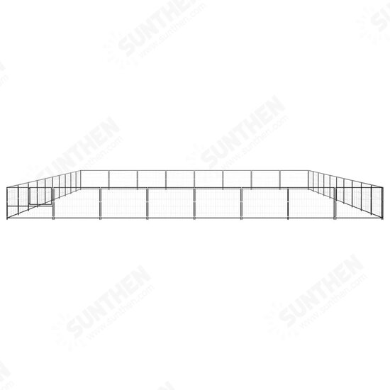Dog Kennel Black 861.1 ft² Steel Dog Kennel Black 861.1 ft² Steel