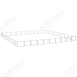 Dog Kennel Silver 1076.4 ft² Steel Dog Kennel Silver 1076.4 ft² Steel
