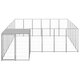 Dog Kennel Silver 130.2 ft² Steel