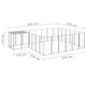 Dog Kennel Silver 130.2 ft² Steel