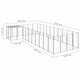 Dog Kennel Silver 143.3 ft² Steel