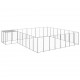 Dog Kennel Silver 221.4 ft² Steel Dog Kennel Silver 221.4 ft² Steel