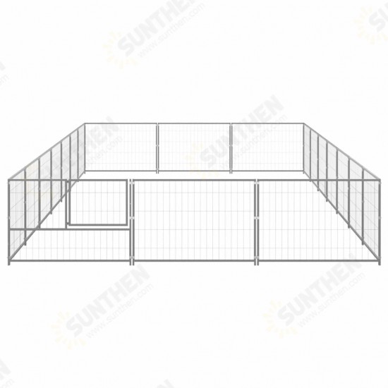 Dog Kennel Silver 266.0 ft² Steel