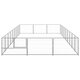 Dog Kennel Silver 290.6 ft² Steel