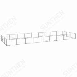 Dog Kennel Silver 290.6 ft² Steel Dog Kennel Silver 290.6 ft² Steel