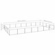 Dog Kennel Silver 301.4 ft² Steel