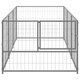 Dog Kennel Silver 32.3 ft² Steel Dog Kennel Silver 32.3 ft² Steel