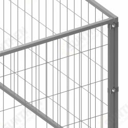 Dog Kennel Silver 344.4 ft² Steel Dog Kennel Silver 344.4 ft² Steel