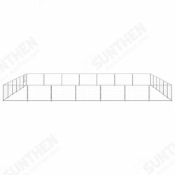 Dog Kennel Silver 452.1 ft² Steel Dog Kennel Silver 452.1 ft² Steel