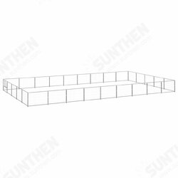 Dog Kennel Silver 484.4 ft² Steel Dog Kennel Silver 484.4 ft² Steel