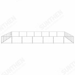 Dog Kennel Silver 527.4 ft² Steel Dog Kennel Silver 527.4 ft² Steel