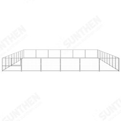 Dog Kennel Silver 581.3 ft² Steel Dog Kennel Silver 581.3 ft² Steel