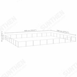 Dog Kennel Silver 678.1 ft² Steel Dog Kennel Silver 678.1 ft² Steel