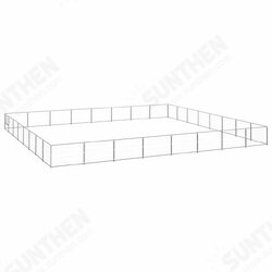 Dog Kennel Silver 688.9 ft² Steel Dog Kennel Silver 688.9 ft² Steel