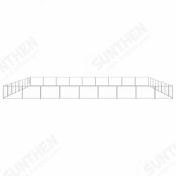 Dog Kennel Silver 775 ft² Steel Dog Kennel Silver 775 ft² Steel