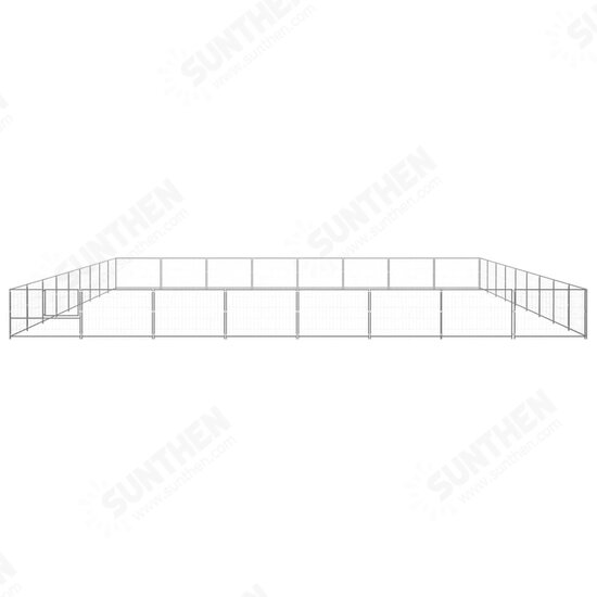 Dog Kennel Silver 775 ft² Steel Dog Kennel Silver 775 ft² Steel