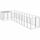 Dog Kennel Silver 78.1 ft² Steel