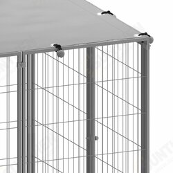 Dog Kennel Silver 78.1 ft² Steel Dog Kennel Silver 78.1 ft² Steel