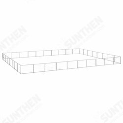 Dog Kennel Silver 861.1 ft² Steel Dog Kennel Silver 861.1 ft² Steel