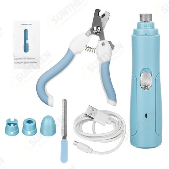 Dog Nail Grinder 3 Ports Rechargeable Low Vibrations Pet Nail Trimmer Dog Nail Grinder 3 Ports Rechargeable Low Vibrations Pet Nail Trimmer