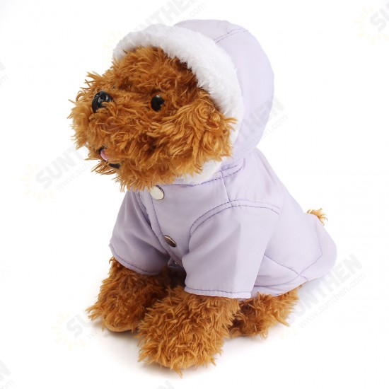 Dog Pet Warm Cotton Jacket Coat Hoodie Puppy Winter Clothes Pet Costume