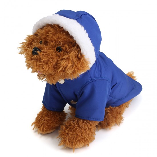 Dog Pet Warm Cotton Jacket Coat Hoodie Puppy Winter Clothes Pet Costume