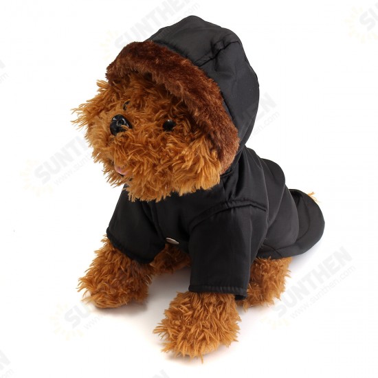 Dog Pet Warm Cotton Jacket Coat Hoodie Puppy Winter Clothes Pet Costume