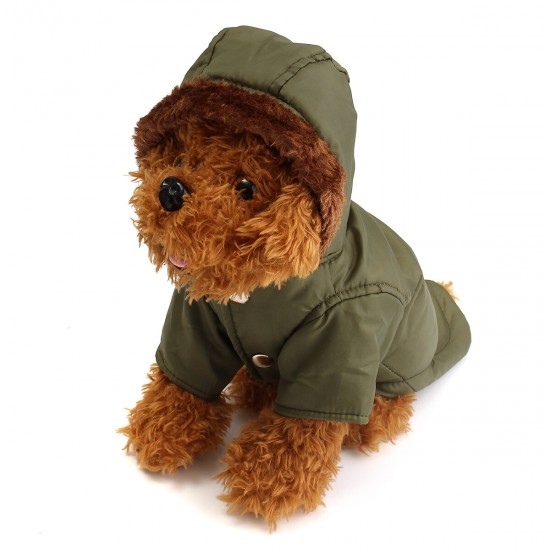 Dog Pet Warm Cotton Jacket Coat Hoodie Puppy Winter Clothes Pet Costume