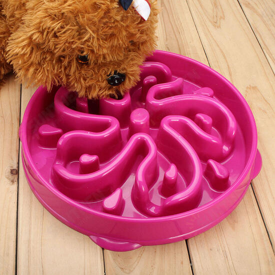 Dog Slow Food Bowl Down Eating Feeder Dish Pet Supplies Puppy Cat Feeding Anti Slip Gulp