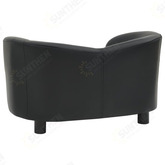 Dog Sofa Black 26.4inchx16.1inchx15.4inch Faux Leather Dog Sofa Black 26.4inchx16.1inchx15.4inch Faux Leather