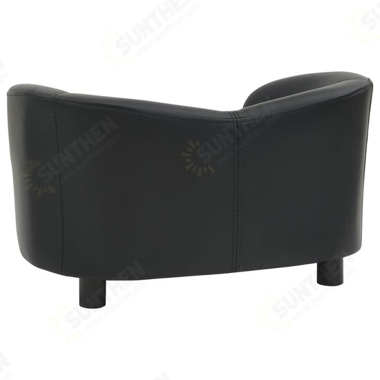 Dog Sofa Black 26.4inchx16.1inchx15.4inch Faux Leather