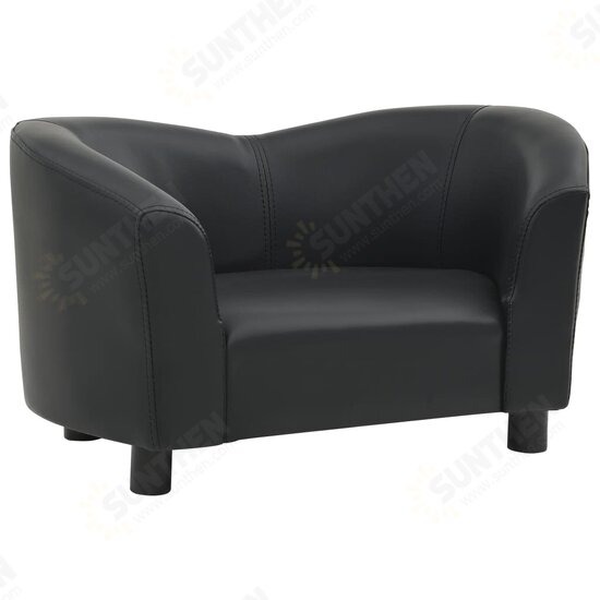Dog Sofa Black 26.4inchx16.1inchx15.4inch Faux Leather Dog Sofa Black 26.4inchx16.1inchx15.4inch Faux Leather